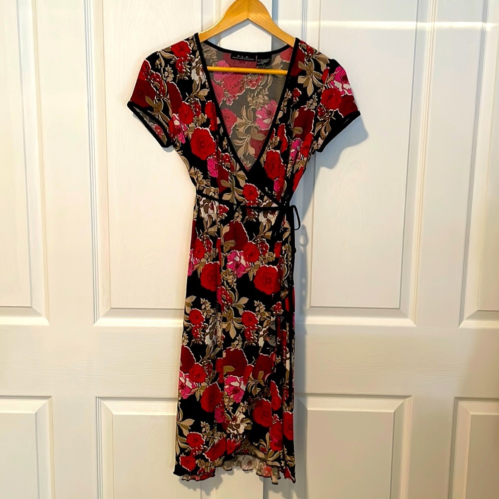 F.L.P. Faith, Love & Passion Floral Wrap Dress, Medium